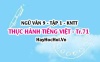 Soạn bài Thực hành Tiếng Việt trang 71 Ngữ văn lớp 9 tập 1 Kết nối tri thức